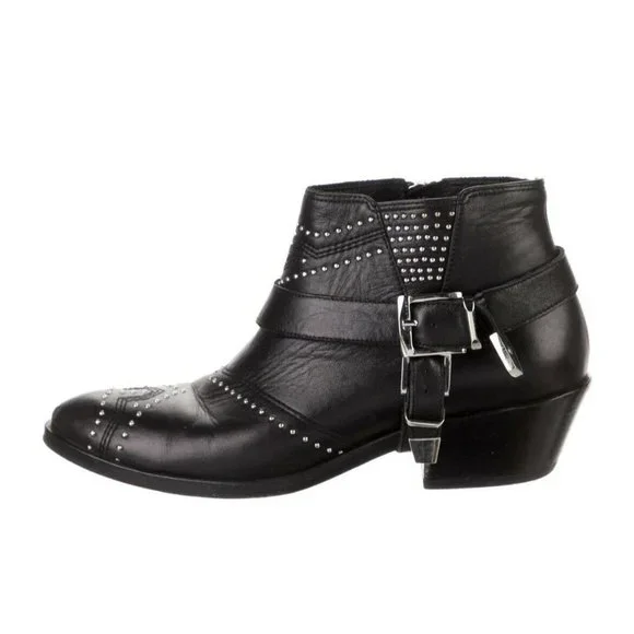 Anine Bing Shoes Anine Bing Bianca Leather Studded Accents
